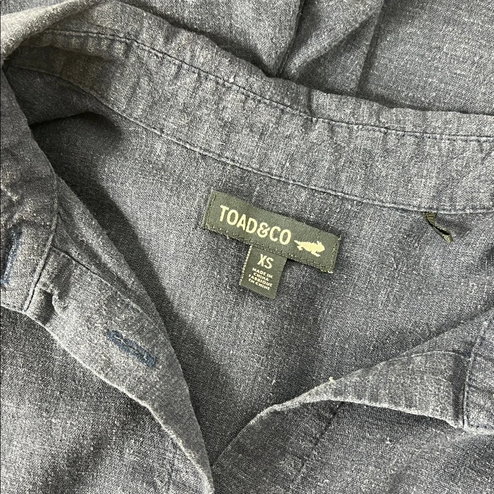 Toad&Co XS Taj Hemp Short Sleeve Jumpsuit in Navy - Picture 5 of 13